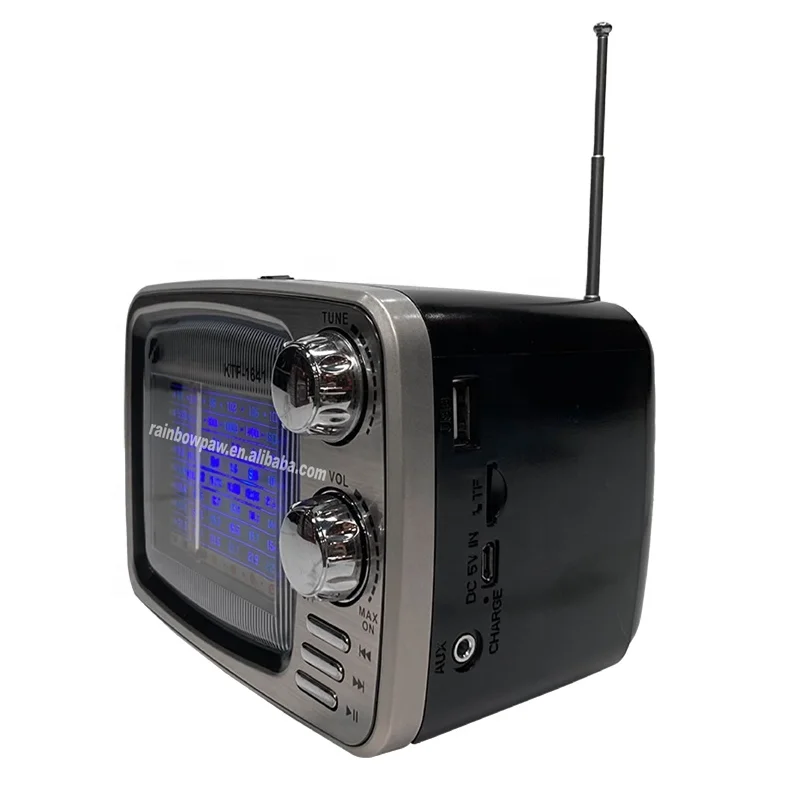 KTF-1641 Retro kablosuz taşınabilir AM FM SW 8 Band BT radyo hoparlör şarj edilebilir çok fonksiyonlu ses Mp3 çalar TF Usb Aux radyo