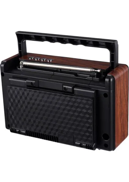 KTF-2208 Nostalji Solar Enerjili Güneş Panelli Fm Radyo Şarj Edilebilir