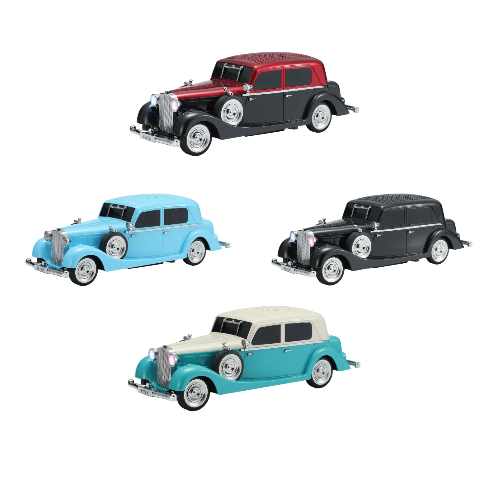 WS-1934 10W Retro klasik nostaljik araba tasarım kablosuz masaüstü parti BT mavi diş TWS TF FM radyo ile taşınabilir USB hoparlör