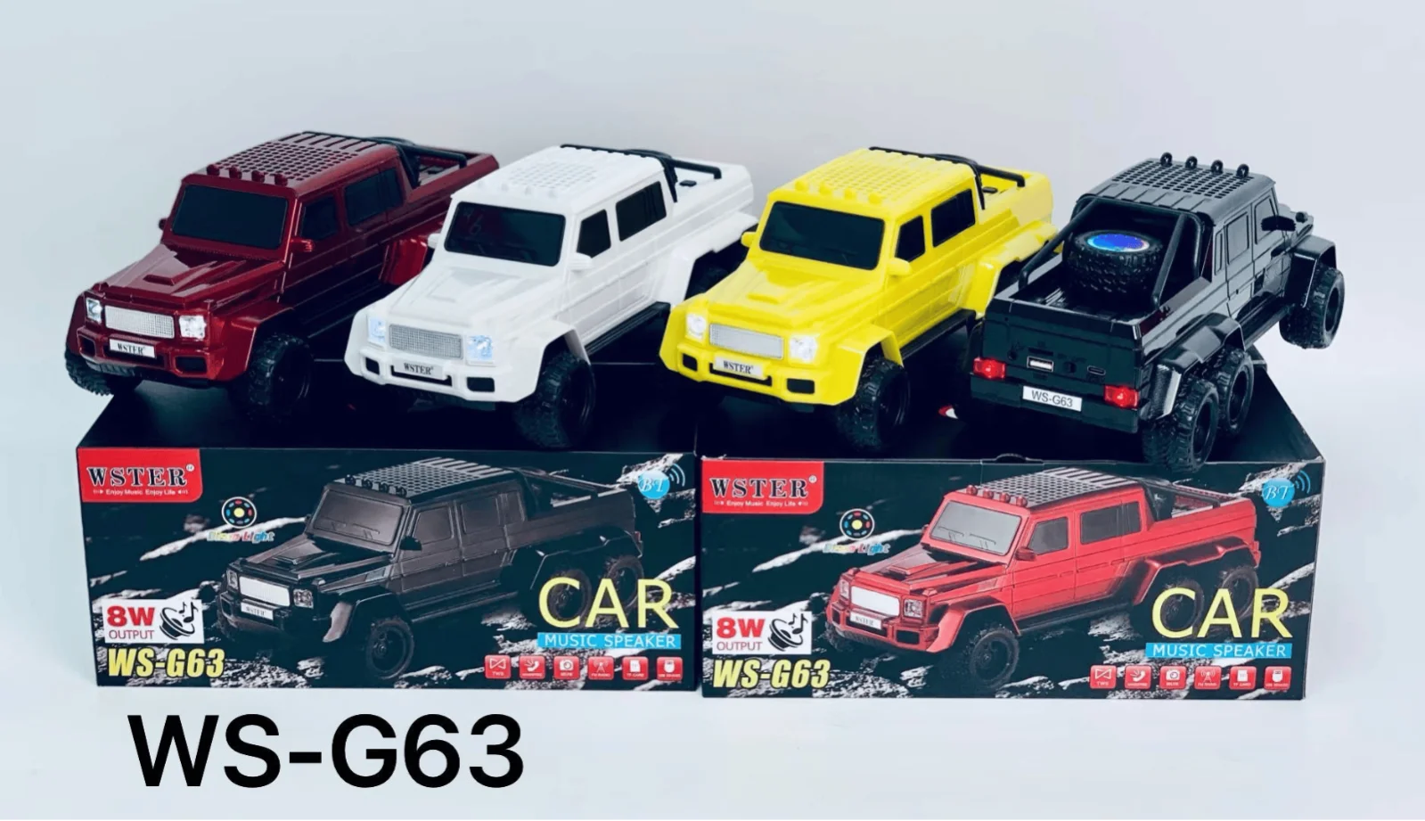 WS-G63 12W Retro klasik nostaljik araba tasarım kablosuz masaüstü parti BT mavi diş TWS TF FM radyo ile taşınabilir USB hoparlör